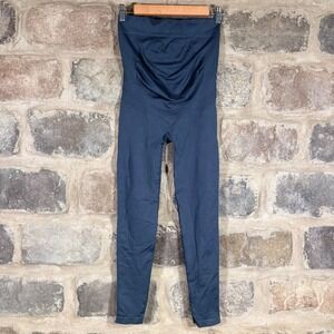 Blanqi Everyday Maternity Belly Support Leggings Pregnancy Seamless Dark Gray M‎